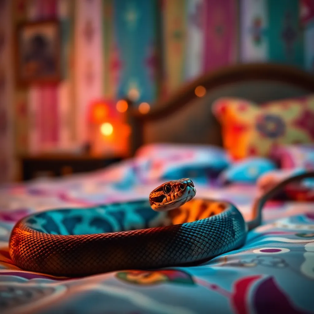 Rattlesnake in His Bed